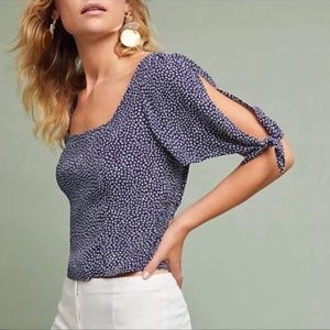 Anthropologie Print Crop Top